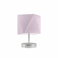 Lampka PASADENA abażur jasny fioletowy stal szczotkowana