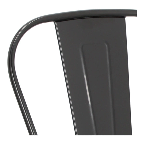 Krzesło metalowe Paris czarne inspirowane Tolix do jadalni i kuchni styl industrialny