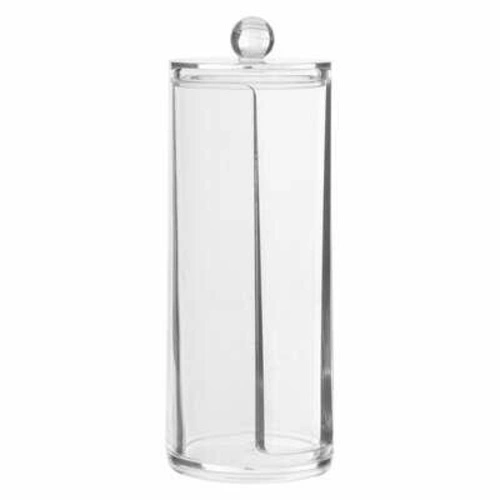 Organizer na waciki Selena transparentny pojemnik do łazienki 20 cm 5five simply smart