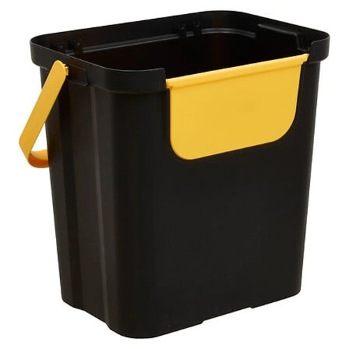 Zestaw 3 koszy na śmieci do segregacji 24L czarny składany kuchenny 5five simply smart