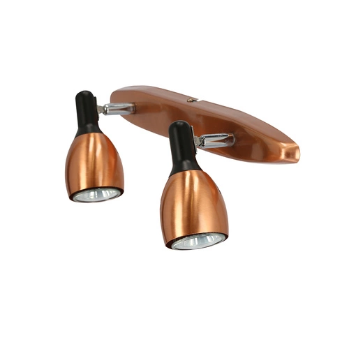 Lampa sufitowa Cross miedziana regulowana 2-punktowa do salonu kuchni i jadalni