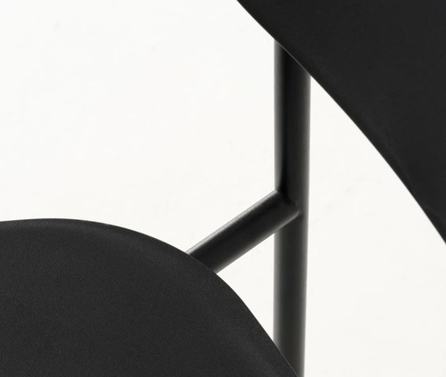 Krzesło Kirkland do jadalni i kuchni nowoczesne czarne sztaplowane