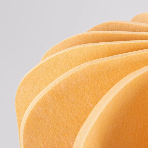 Lampa wisząca MULA 45 żółta nowoczesna do salonu i jadalni z filcowym kloszem