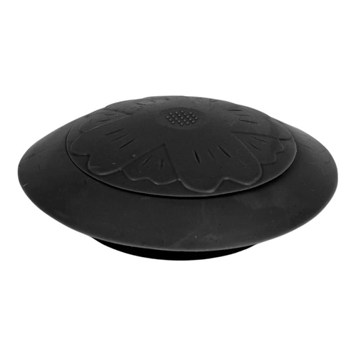 Korek do zlewu silikonowy czarny Intesi nowoczesny uniwersalny do kuchni i łazienki 6 cm