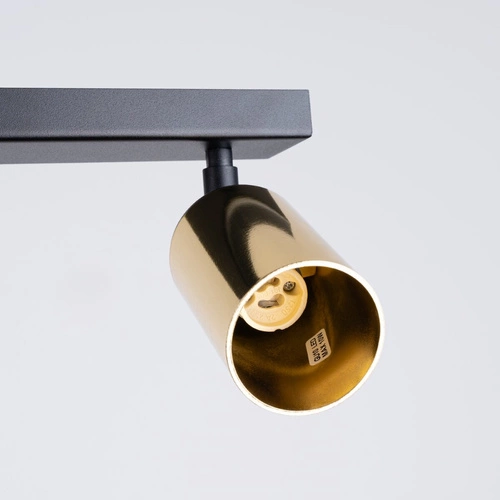 Plafon sufitowy LED WINX 6L czarny złoty nowoczesny do salonu i jadalni SOLLUX