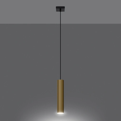 Lampa wisząca Lagos nowoczesna złota metalowa regulowana do salonu i nad stół 1-punktowa