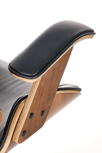 Fotel biurowy ergonomiczny obrotowy Halid czarny orzech z zagłówkiem do biura Intesi