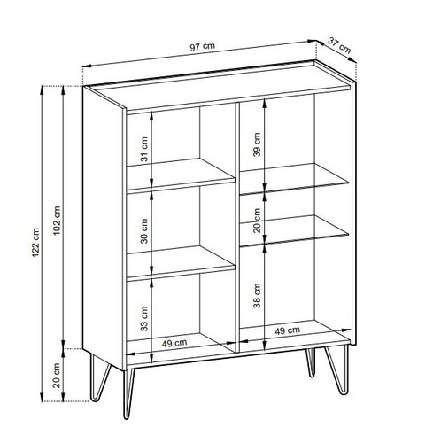 Zestaw  mebli do salonu Marbren czarny
