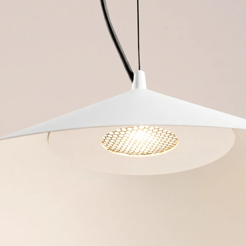 Lampa wisząca FINT biała LED do salonu regulowana nowoczesna