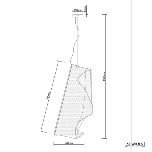 Lampa wisząca LED Cortina no. 1 nowoczesna transparentna do salonu i jadalni regulowana