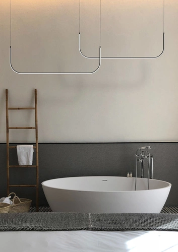 Lampa wisząca MINIMA-1 LED czarna 120 cm nowoczesna nad stół do jadalni i kuchni