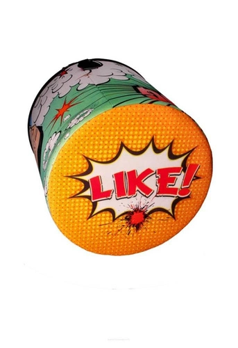 Pufa okrągła PinUp Intesi kolorowa nowoczesna do salonu i sypialni z zdejmowanym pokrowcem