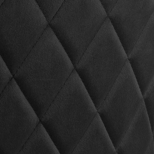 Krzesło tapicerowane Louise Actona czarne glamour do jadalni lub toaletki muszelka pikowana