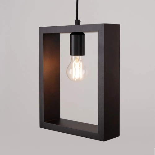 Lampa wisząca ARIES wenge drewniana regulowana do salonu i jadalni nowoczesna 24 cm
