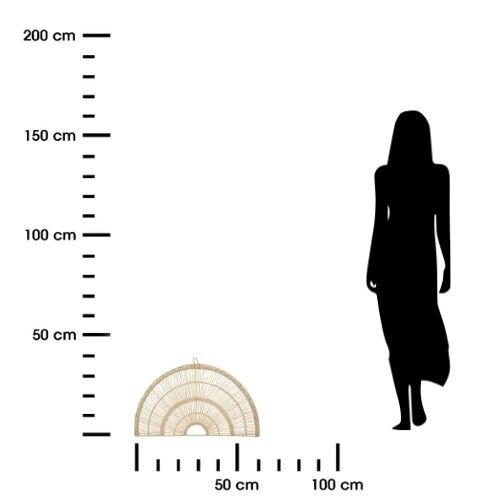 Dekoracja ścienna Reed Atmosphera boho z trzciny naturalnej ażurowa do salonu 60 cm