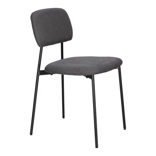 Krzesło tapicerowane Esther szare ciemne Intesi do jadalni i salonu w stylu nowoczesnym