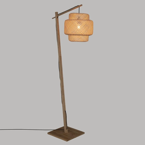 Lampa stojąca do salonu boho z bambusa Liby Atmosphera – podłogowa lampa naturalna 173 cm