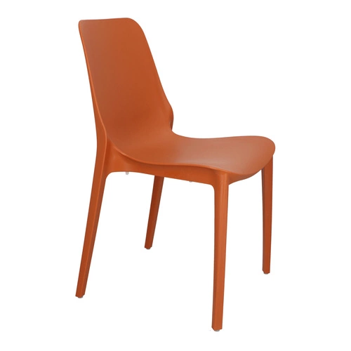 Krzesło ogrodowe z tworzywa sztaplowane Ginevra SCAB Design pomarańczowe nowoczesne do ogrodu