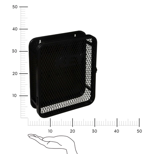 Wieszak na klucze ścienny Mario czarny metalowy nowoczesny do przedpokoju Atmosphera