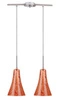 Lampa wisząca Rufi 2x40 w E14  chrom/satyna nikiel