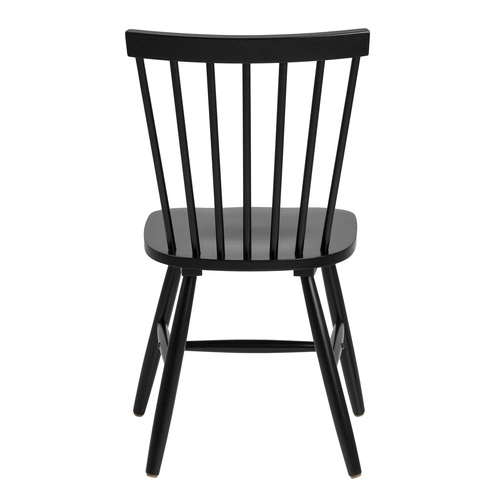 Krzesło drewniane Riano Actona czarne skandynawskie do jadalni i kuchni patyczak