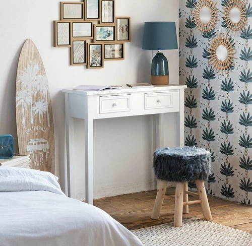 Konsola Charme biała z szufladami do przedpokoju i salonu w stylu prowansalskim drewniana