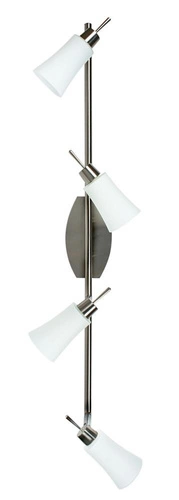 Lampa sufitowa Kroton listwa 4x40W G9  nikiel mat/biały