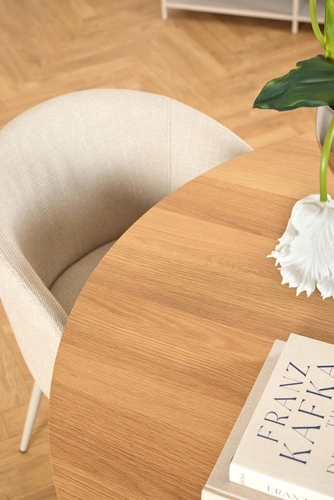 Stół okragły Soli 120cm dąb/kaszmir