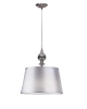 Lampa wisząca Prima chromowy 1x60W E27  abażur srebrny