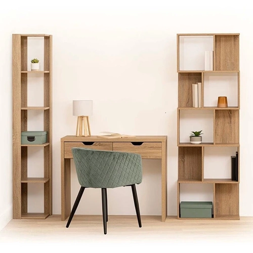 Regał na książki Novia skandynawski naturalny 60 cm wysoki do salonu i sypialni 5five