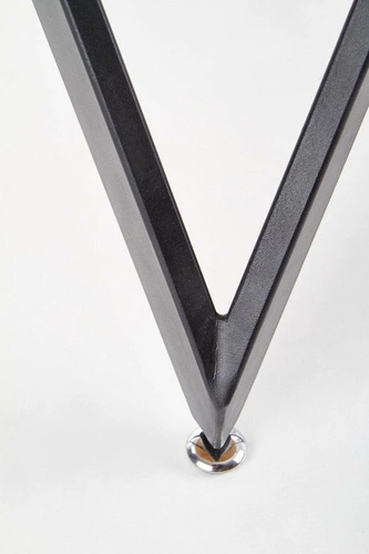 Stół okrągły do jadalni Zambia 120 cm nowoczesny dąb złoty z czarnymi nogami Intesi