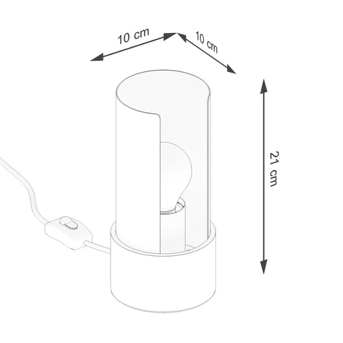 Lampka biurkowa minimalistyczna FLASH biała stalowa z regulacją kąta padania światła do gabinetu