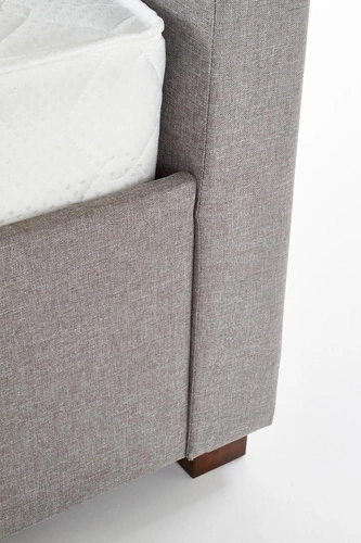 Łóżko tapicerowane Diana 160x200 do sypialni z szufladami i pojemnikiem szare nowoczesne