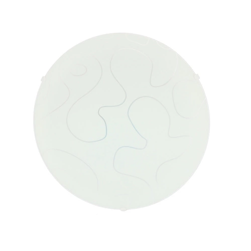 Plafon sufitowy okrągły Malibu 30 cm biały szklany nowoczesny do salonu i kuchni