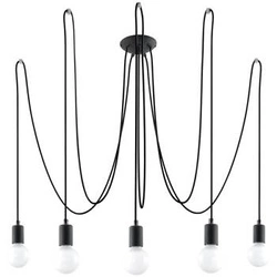 Żyrandol EDISON 5 czarny