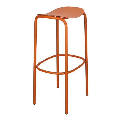 Hoker metalowy Trick 75 cm pomarańczowy nowoczesny bez oparcia do kuchni i ogrodu SCAB Design