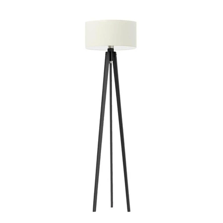 Lampa podłogowa MIAMI abażur ecru stelaż hebanowy