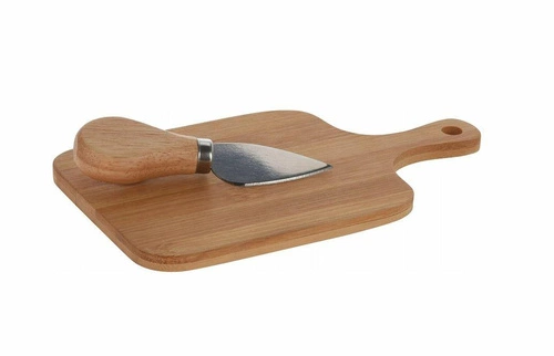 Zestaw do serów Intesi bambusowy z nożem do sera prostokątny z uchwytem 20x11,5 cm