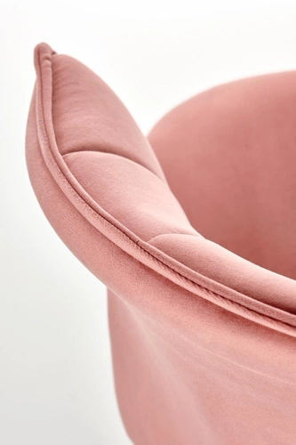 Fotel biurowy obrotowy welurowy Cossio różowy glamour do biurka i pokoju młodzieżowego