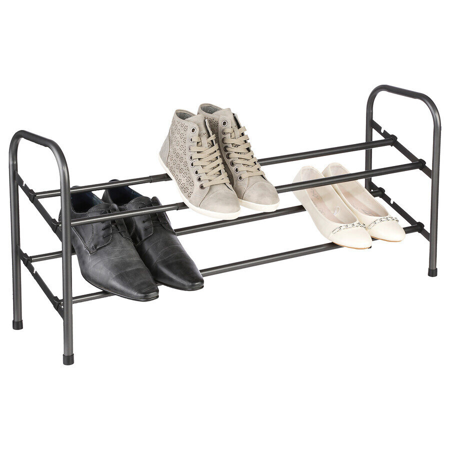 Szafka na buty 5five simply smart czarna metalowa loftowa z regulacją szerokością na 10 par