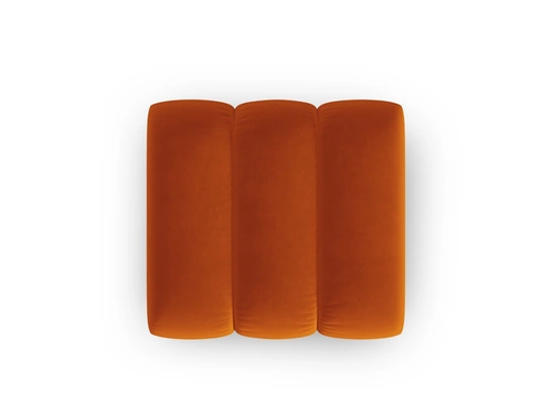 Pufa Lupine welurowa terracotta kwadratowa do salonu i sypialni nowoczesna i elegancka