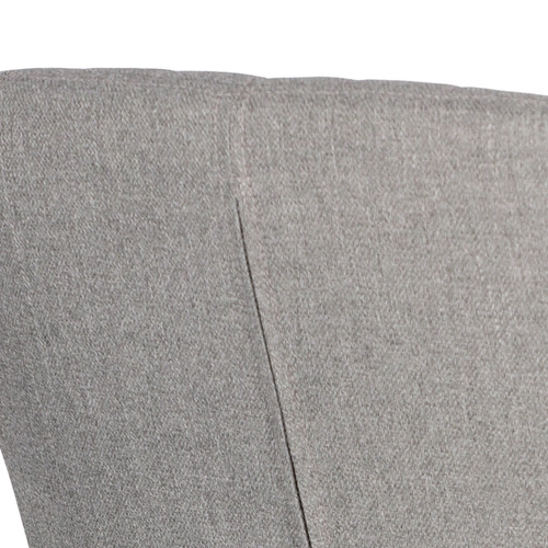 Krzesło tapicerowane Emilia szare z podłokietnikami do jadalni i salonu skandynawskie Actona