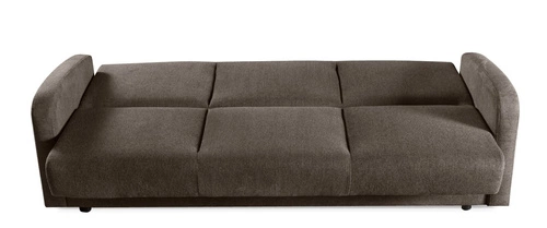 Sofa rozkładana Corsica 3 osobowa z funkcją spania i pojemnikiem do salonu brązowa