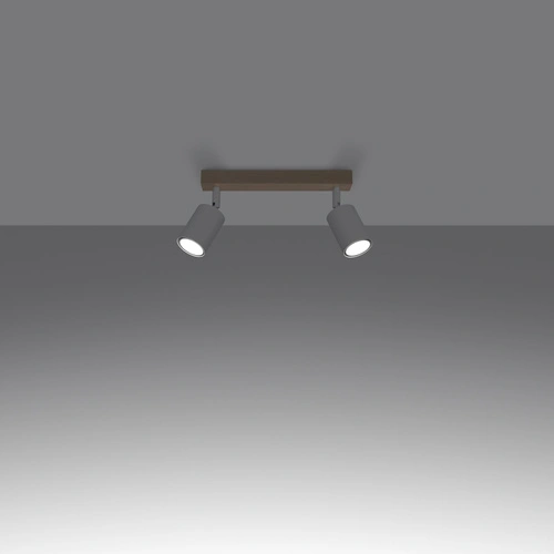 Plafon sufitowy VERDO 2 biały nowoczesny z regulacją światła do salonu i kuchni 46 cm