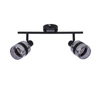 Lampa Yuki lampa listwa czarny matowy  2x15W E14 klosz dymiony