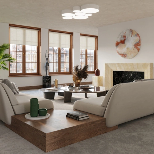 Plafon sufitowy okrągły ARENA 45 biały nowoczesny do salonu kuchni lub sypialni