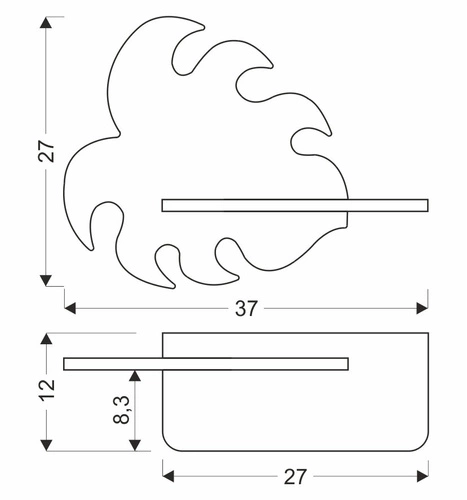 Kinkiet ścienny LED Monstera 5W drewniany do pokoju dziecięcego klasyczny zielony CANDELLUX