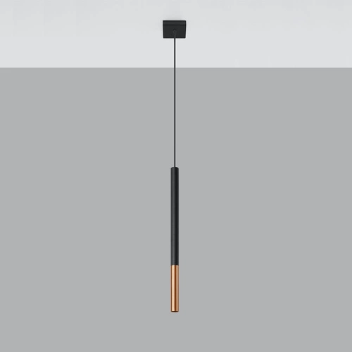 Lampa wisząca MOZAICA 1 czarny/miedź