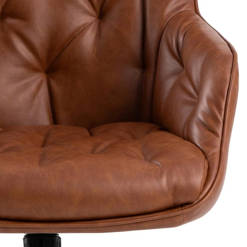 Fotel biurowy Erik brązowy PU OUTLET