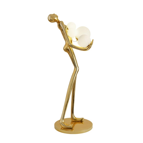 Lampa podłogowa WOMAN GOLD złoty połysk  180 cm